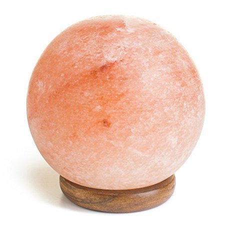 Himalayan salt lamp on a white background