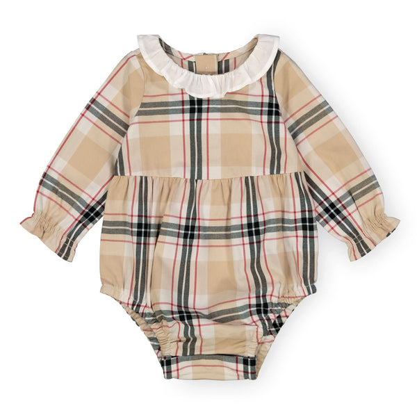 Ruffle Collar Organic Bubble Romper