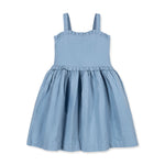 Organic Ruffle Edge Seersucker Dress