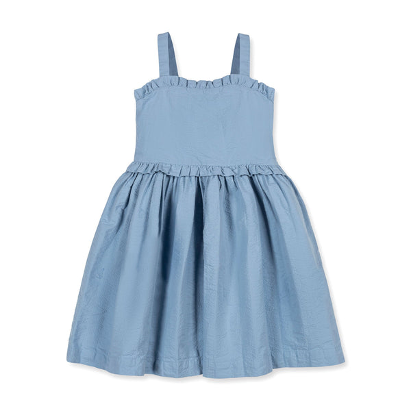 Organic Ruffle Edge Seersucker Dress