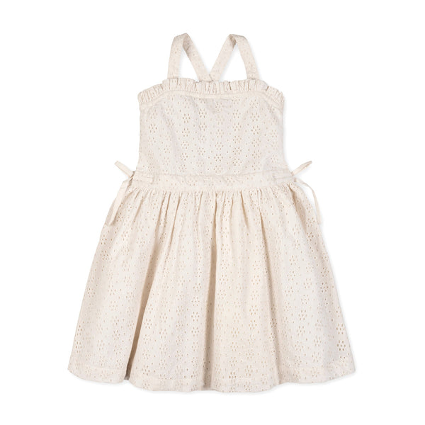 Organic Ruffle Edge Eyelet Dress