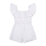 Organic Seersucker Ruffle Romper