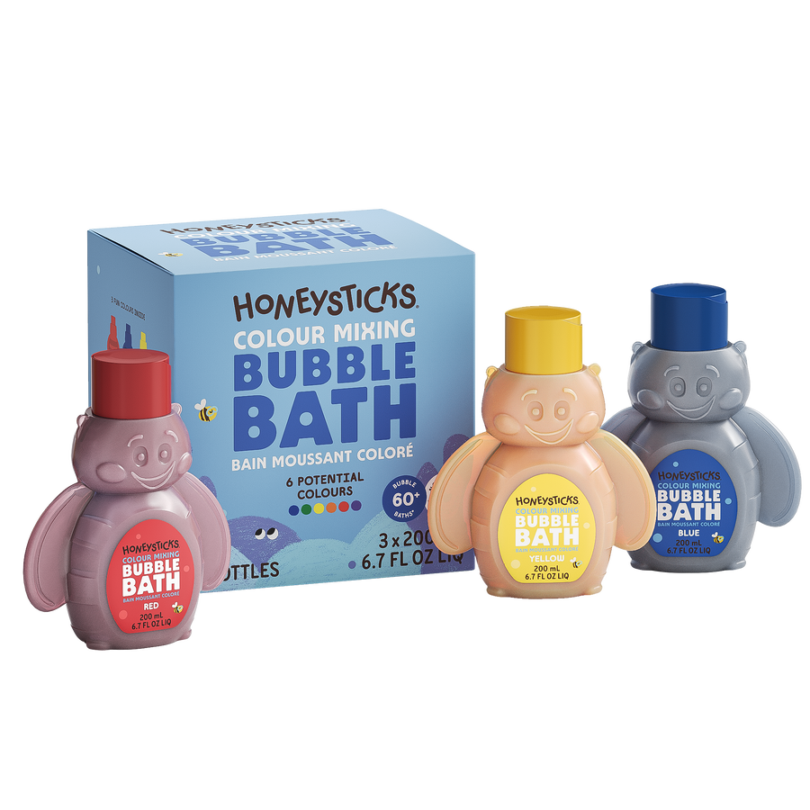 Honeysticks Bubble Bath Color Mixing 3 Pack
