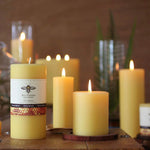 Pure Beeswax Pillar Candles